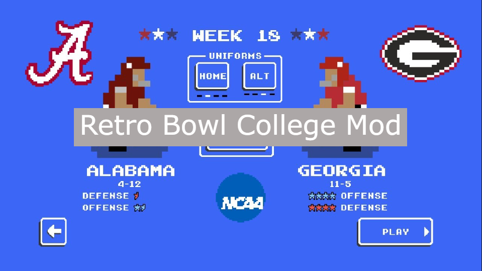 Play Retro Bowl College Mod On Sinister Squidward